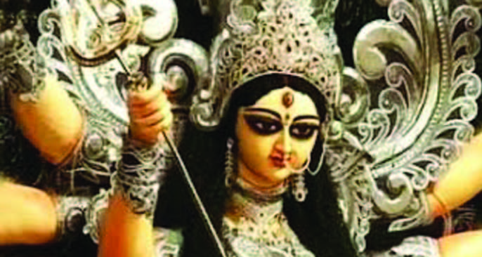 DURGA IDOL SHINES WITH DIAMONDS WORTH RS 10 CR
