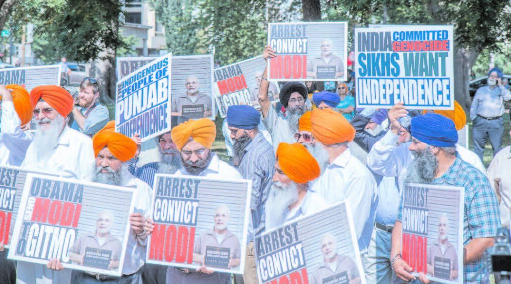 The Sikh protesters
