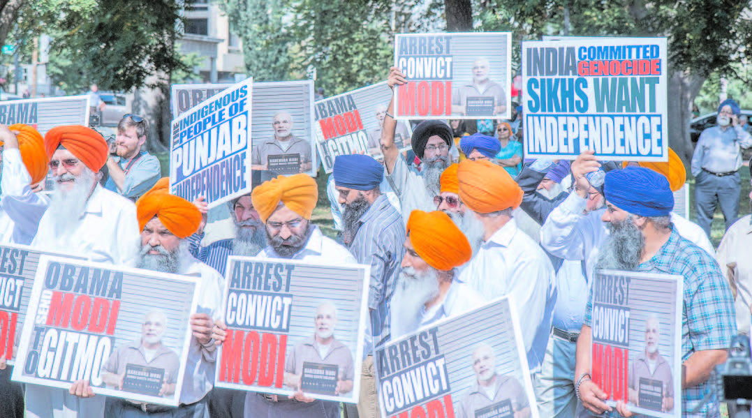 The Sikh protesters