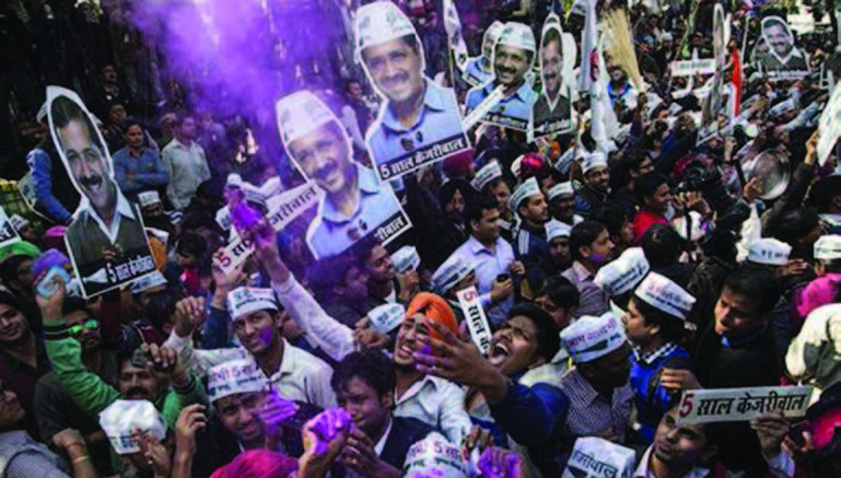 AAP TROUNCES BJP