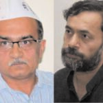AAP SPLIT WIDE OPEN Prashant Bhushan and Yogendra Yadav