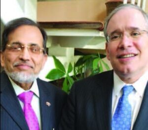 Ahmed Shakir with New York City Comptroller Yet another recognition. Scott Stringer