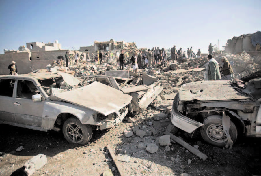 Saudi Arabia-led air forces bomb Yemen's Sanaa