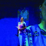A scene from "Phoolan Devi: The Bandit Queen", a multi-media chamber opera by Shirish Korde, a Uganda born composer of Indian descent