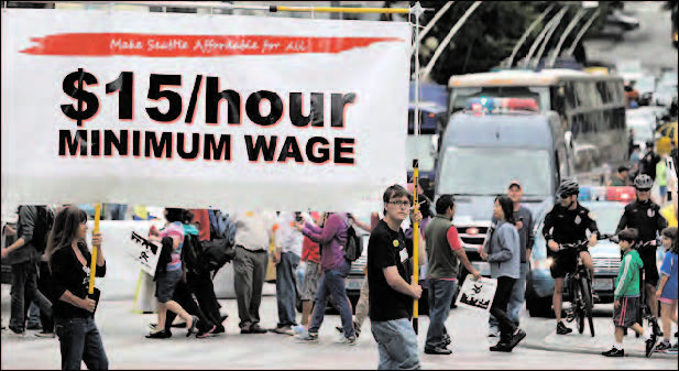 NY protesters for minimum wage of $15