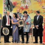 COMEDIAN ALI BEING HONORED WITH THE TITLE OF "HAASYA KALA KOVIDHA" PRESIDENT RAJI KUNCHAM, GRAND SPONSORS DR. MALLA REDDY &MRS. SADHANA REDDY AND EC MEMBERS