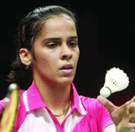 Defending champion Saina Nehwal
