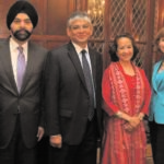 Left to Right: Justin McCarthy (Senior Vice President, Pfizer), Ajay Banga (Chairman, USIBC, President & CEO, MasterCard); Ambassador Arun K. Singh; Dr. Maina Chawla Singh; Nancy Ziuzin Schlegel (Vice President, Lockheed Martin); Dr. Mukesh Aghi (President, USIBC)