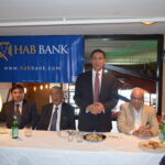 Mr. Saleem Iqbal, President & CEO of HAB BANK welcomed invited guests and said the bank was " proud of successes and achievements that members of our community have been able to attain". Also seen in the picture (extreme right) is Shiv Dass, President , Jackson Heights Merchants' Association