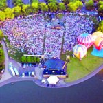 The Harry Chapin Lakeside Theatre is an outdoor theater that hosts a full schedule of entertainment events during the summer, from concerts to movies.