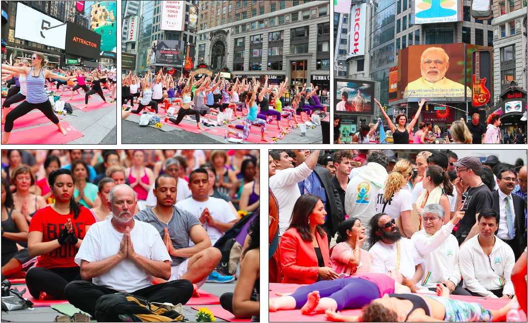 Yoga at Times Square