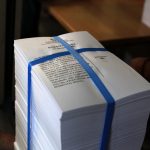 Ballot papers for the July 5 referendum are prepared at the state printing office in Athens on Tuesday.