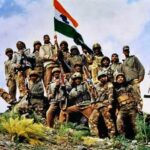 The victorious Indian Army in Dras during the Kargil war in 1999