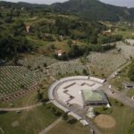 An areal view of memorial center in Potocari near Srebrenica, 150 kms north east of Sarajevo, Bosnia, on Wednesday, July 8,2015. The memorial center in Potocari, is a cemetery for victims of Srebrenica massacre who were killed in the summer of 1995 during the worst atrocity on European soil since the Second World War. AMEL EMRIC — AP Photo