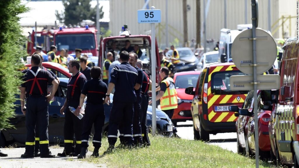 beheaded in attack in France; Hollande says terror act