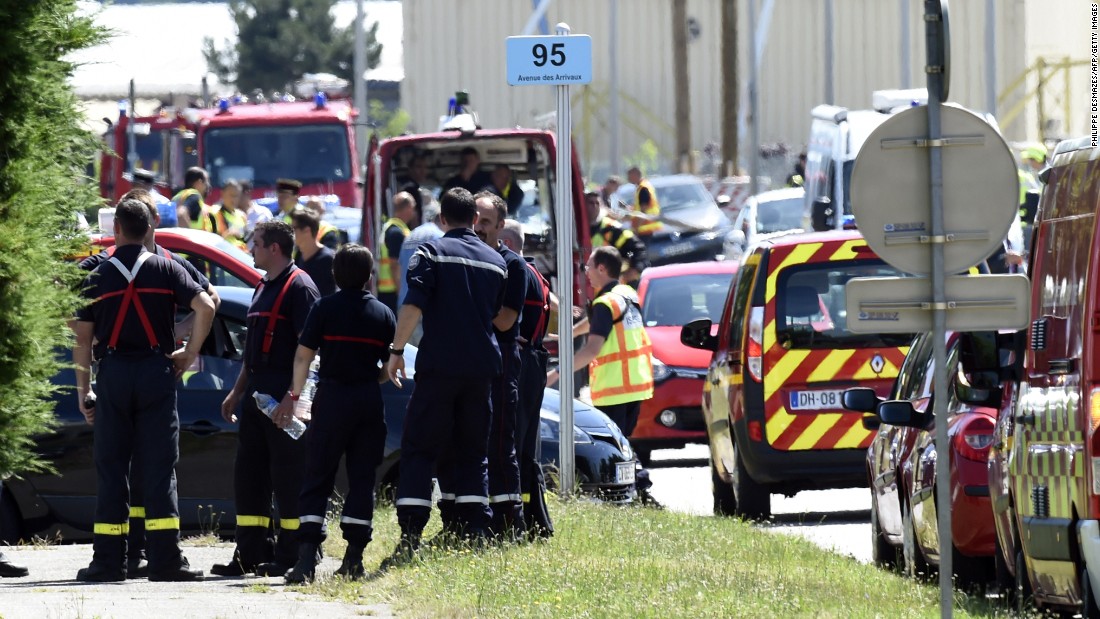 beheaded in attack in France; Hollande says terror act