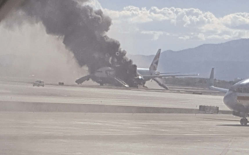 BA jet catches fire