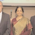 At the USIBC reception concluding the Trade Policy Forum. (L to R): Ambassador Froman, Minister Sitharaman and Mukesh Aghi Photo courtesy USIBC