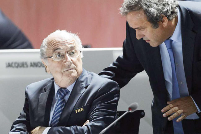 FIFA red cards Sepp Blatter, Michel Platini