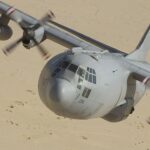 The C-130 Hercules is a cargo plane built by Lockheed Martin. It is powered by four turboprop engines and is used extensively by the military to ship troops and heavy gear
