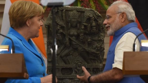 markel with modi