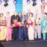 Senior Citizens honored. RANA President Naveen C Shah is seen on extreme right