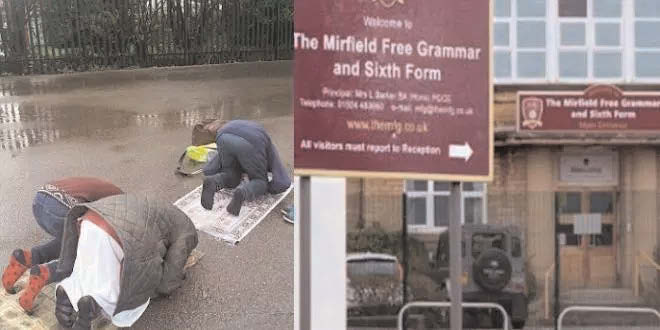 Pray outside, British school tells Muslim students1