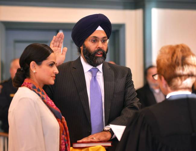Guurbir Grewal sworn in