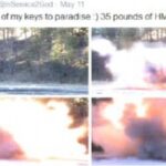 Mohammed Rehman also posted images of the explosion which he carried out in his garden ahead of the foiled plot