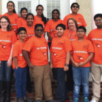 A rookie team, Hicksville Middle School's Meteorites has reached the FIRST LEGO Robotics Competition. Their mentor Shiv Chopra (front row, extreme right) is President of Hicksville High School's robotics program.