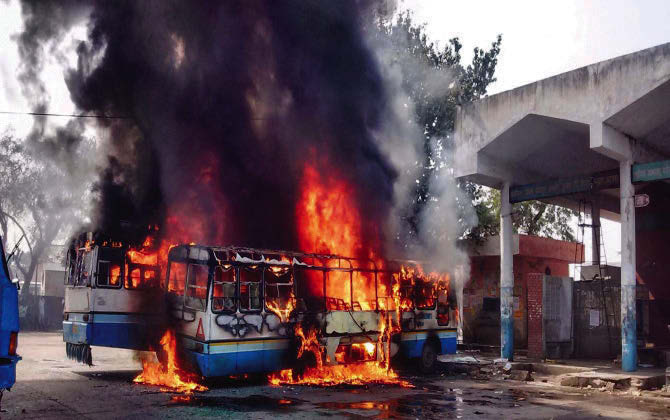 Jat quota stir- Tense calm