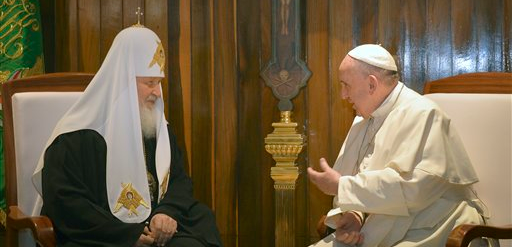 Pope meets Russian Orthodox leader2