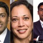 Sri Srinivasan (L), Kamala Harris (C), and Neal Katyal (R)