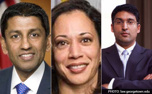 Sri Srinivasan (L), Kamala Harris (C), and Neal Katyal (R)