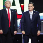 The final four- (L to R): Marco Rubio, Donald Trump, Ted Cruz and John Kasich