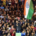 JNUSU President Kanhaiya Kumar addressing students after his release on bail from Delhi’s Tihar Jail on Friday (Photo- PTI)