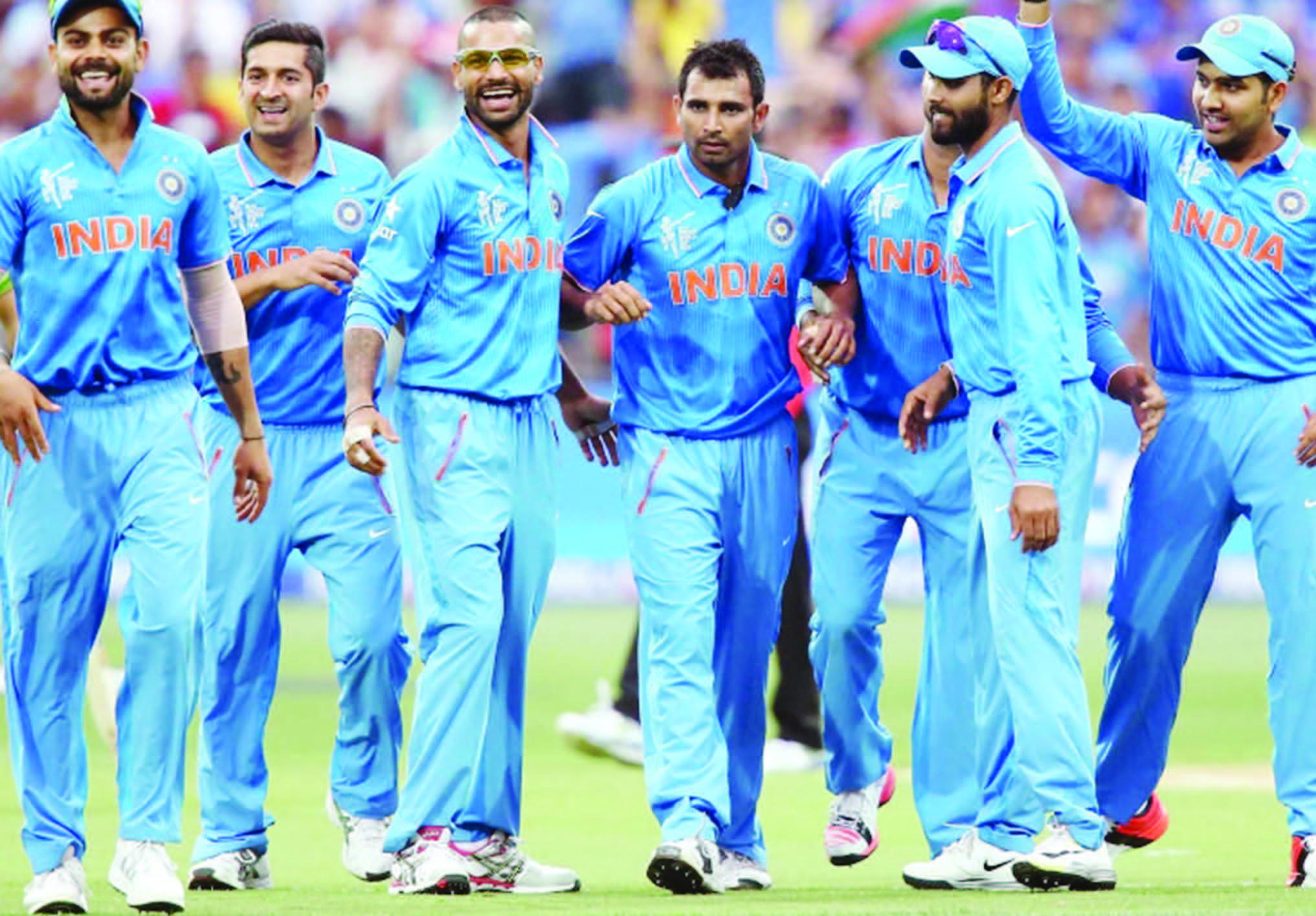 Jubilant Indian players