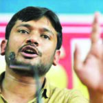 JNU students' union president Kanhaiya Kumar, who is on bail on sedition charges, addresses a press conference in Hyderabad on March 24, 2016. Photo/ PTI