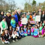 From Left to Right: NYS Assemblywoman Michaelle Solages; Nassau County Legislator Judy Jacobs; Nassau County Legislator Laura Schaefer; Jim Adelis of Adelis International Security; County Executive Edward P. Mangano; Executive Director/CEO of the Girl Scouts of Nassau County, Donna Ceravolo; a representative from DHL Express; Nassau County Legislator Ellen Birnbaum