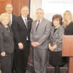 Pictured from left to right: Arthur Katz, Senior Ambassador of the JCRC; County Legislator Ellen Birnbaum; County Comptroller George Maragos; County Legislator Judy Jacobs; County Legislator Vincent Muscarella; County Executive Edward P. Mangano; Israeli Deputy Consul General Amir Sagie; Presiding Officer Norma Gonsalves; Mindy Perlmutter, JCRC-LI Executive Director; Andrew H. Gross, Director of Political Affairs for the Consulate General of Israel; County Legislator Steven Rhodes; and County Legislator William Gaylor.