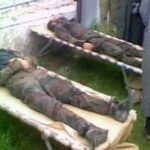 Bodies of two Hizbul Mujahideen militants killed during an encounter in Shopian, Jammu and Kashmir. ANI photo