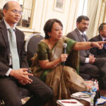 Consul General Riva Ganguly Das takes questions from media persons. To her right is DCG Manoj Mohapatra Photo/ Mohammed Jaffer-SnapsIndia