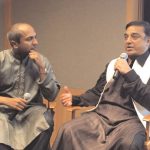 Mr. Kamal Haasan (right) answers questions. Sree Sreenivasan, the Chief Digital Officer of the Metropolitan Museum moderated