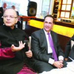 Mr. Arun Jaitley answering a question. From L to R: Arun Jaitley, Rajiv Khanna, and India's Ambassador to the US Arun Singh - Photo/ Mohammed Jaffer-SnapsIndia
