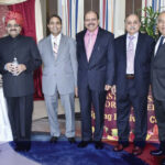 PADHARO. RANA President Naveen C Shah (second from left) with Andy Goenka (extreme left), Kanak Golia (third from left) and Harshad Bhatt (extreme right) – ready to welcome guests.