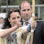 Prince William and Kate try archery