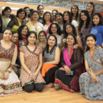 Saroj Khan with a group of dance learners