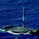 SPACEX LANDS ROCKET ON OCEAN PLATFORM