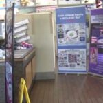 The signs inside the shop (pictured) criticize several religions and display several emblems such as a Confederate flag, a Star of David and a Christian cross
