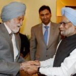 Air Marshal Arjan Singh with former PM Dr. Manmohan Singh